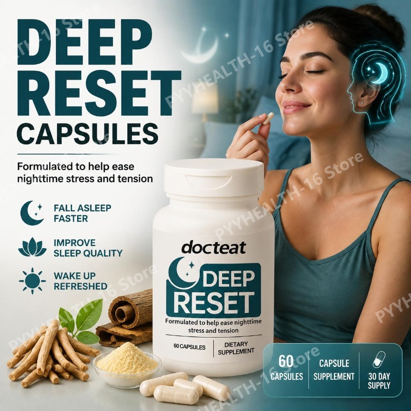 Ashwagandha Extract Root - Cápsulas Docteat para Suporte ao Sono
